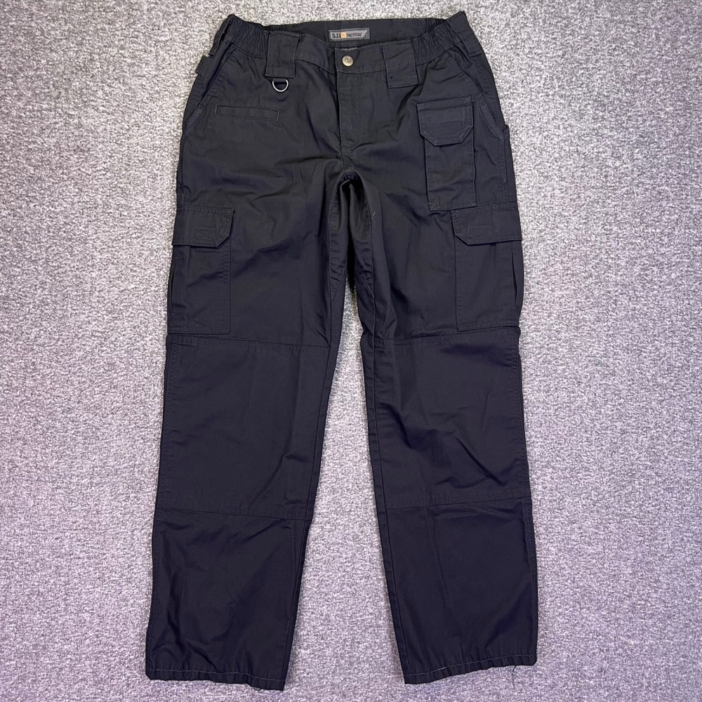 5.11 Tactical Cargo Pants Women 8 Black Tactile Pro Ripstop Workwear 64360 30x29